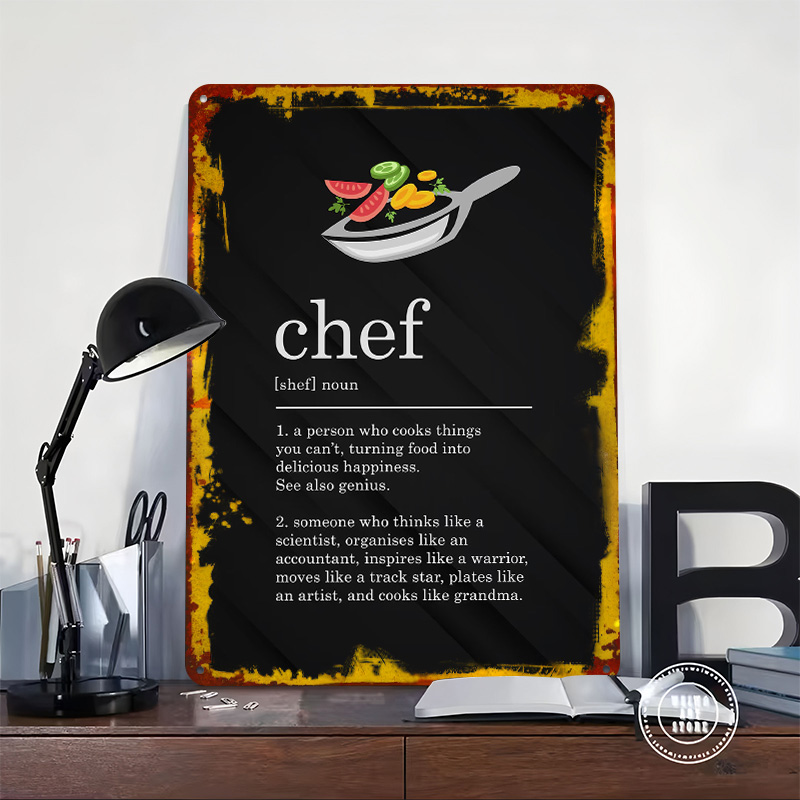Placa de Metal Vintage Persona - Home Cooking Definition avaliação e preço