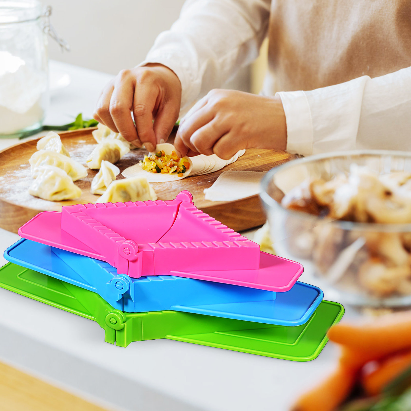Conjunto de 3 Moldes para Dump - Gyoza Dumpling Maker avaliação e preço